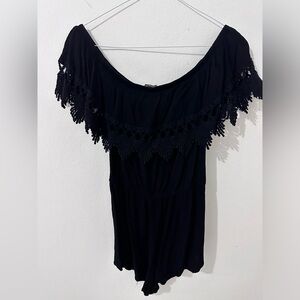 Ambiance black short romper size Small